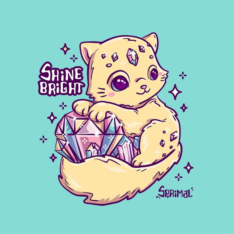 Munching Meowster Cat Snack Digital Art by Chibi Charms Shop - Pixels