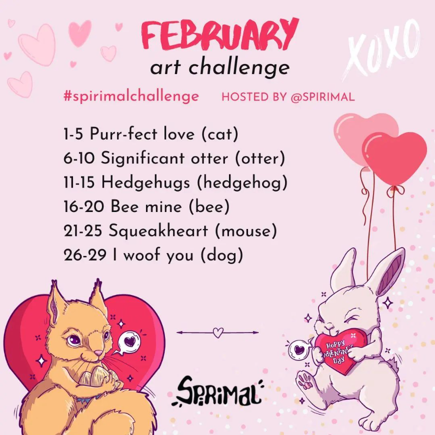 Spirimal February Art Challenge 2024