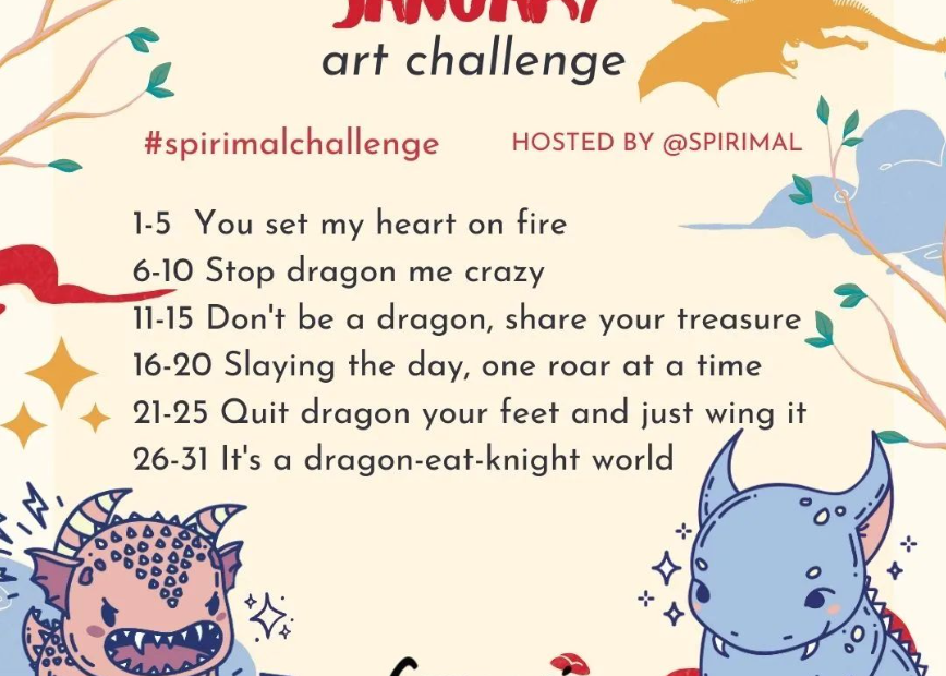 Spirimal January art Challenge 2024