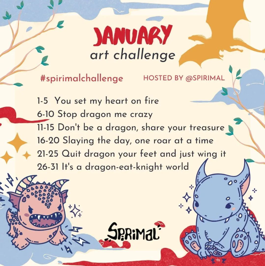 Spirimal January art Challenge 2024