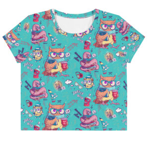 Wise owl cropped T-shirt