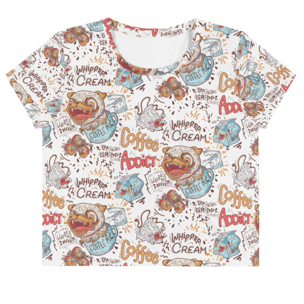 Coffee addict cropped T-shirt