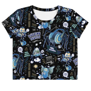 Buzzing techie cropped T-shirt