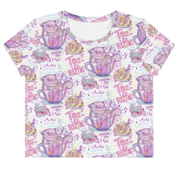 Tea-riffic cropped T-shirt