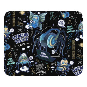 Buzzing Techie mouse pad