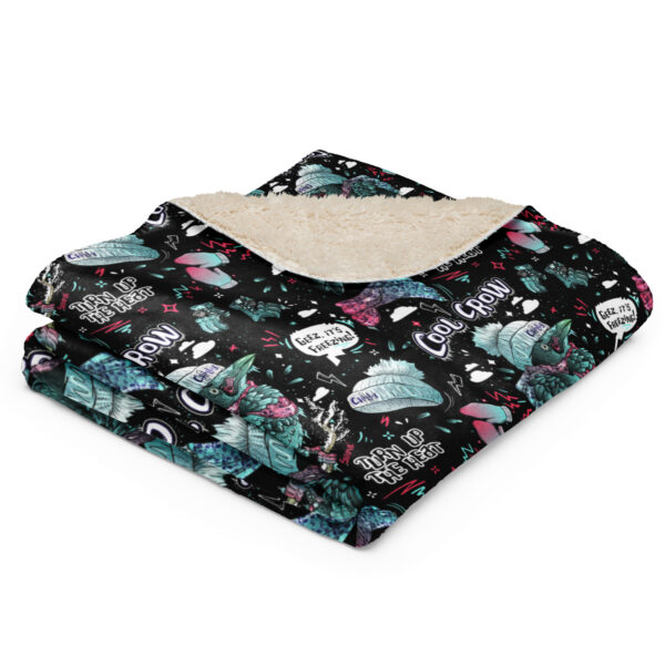 Cool crow sherpa blanket