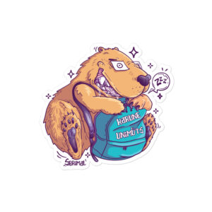 Sleepy student sticker