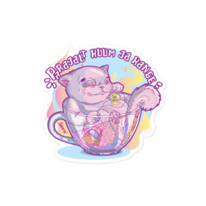 Tea cat sticker