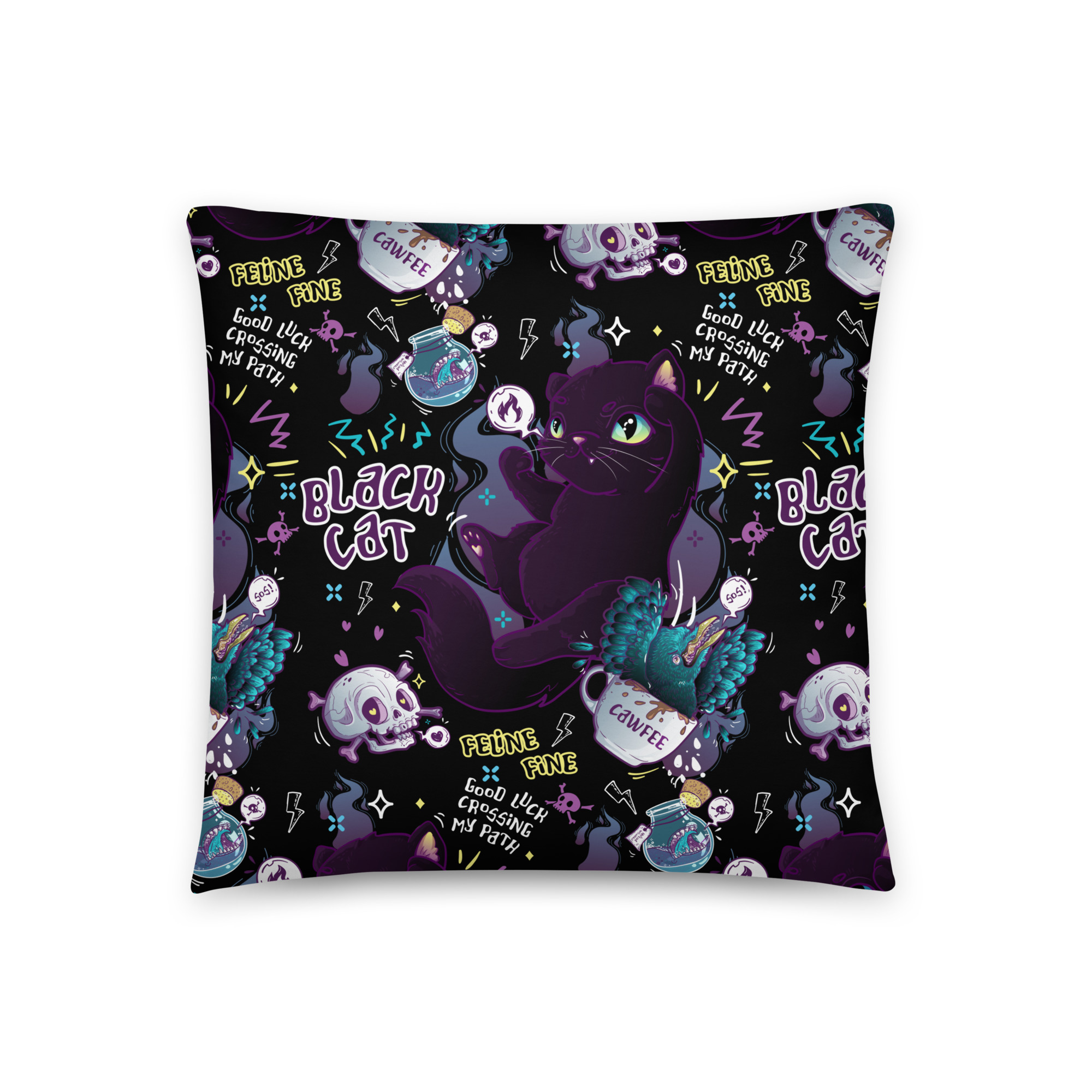 Black Cat Pillow - Image 6