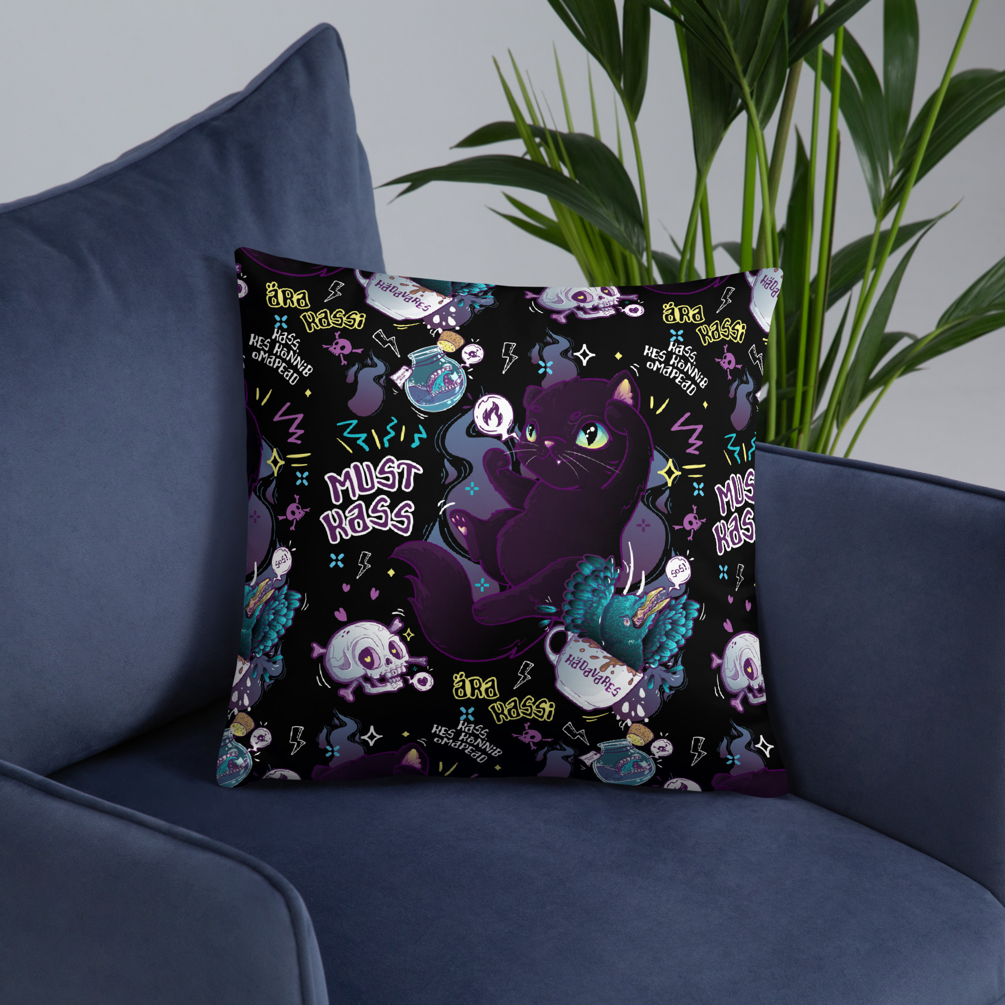 Black Cat Pillow - Image 4
