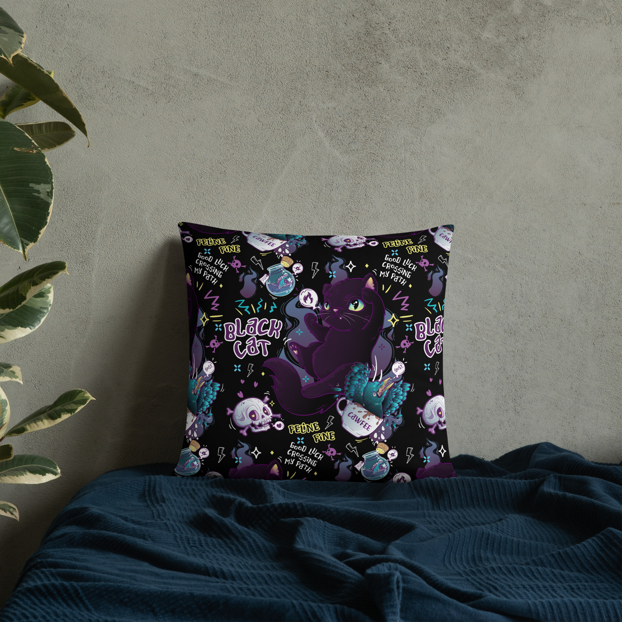 Black Cat Pillow - Image 8
