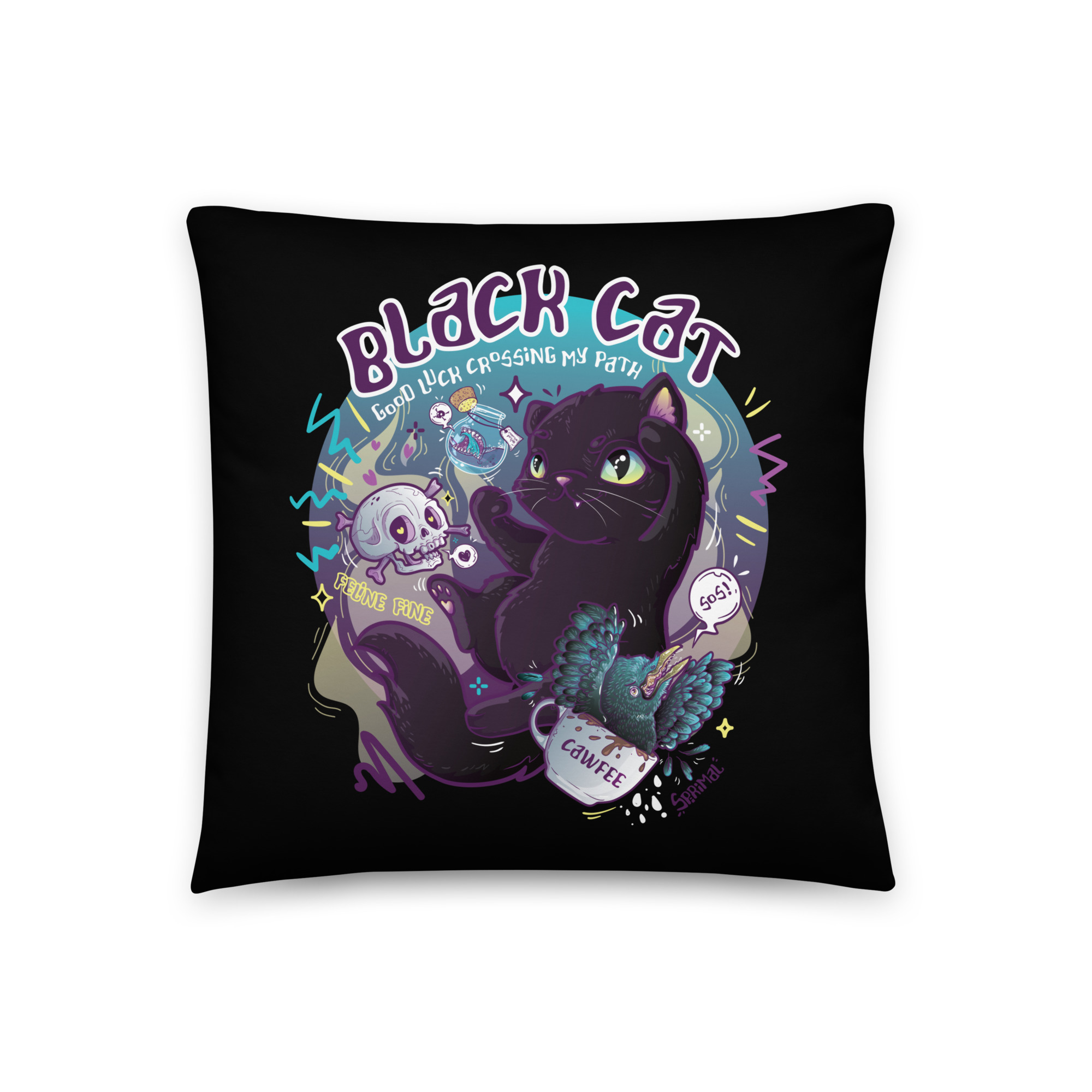 Black Cat Pillow - Image 5