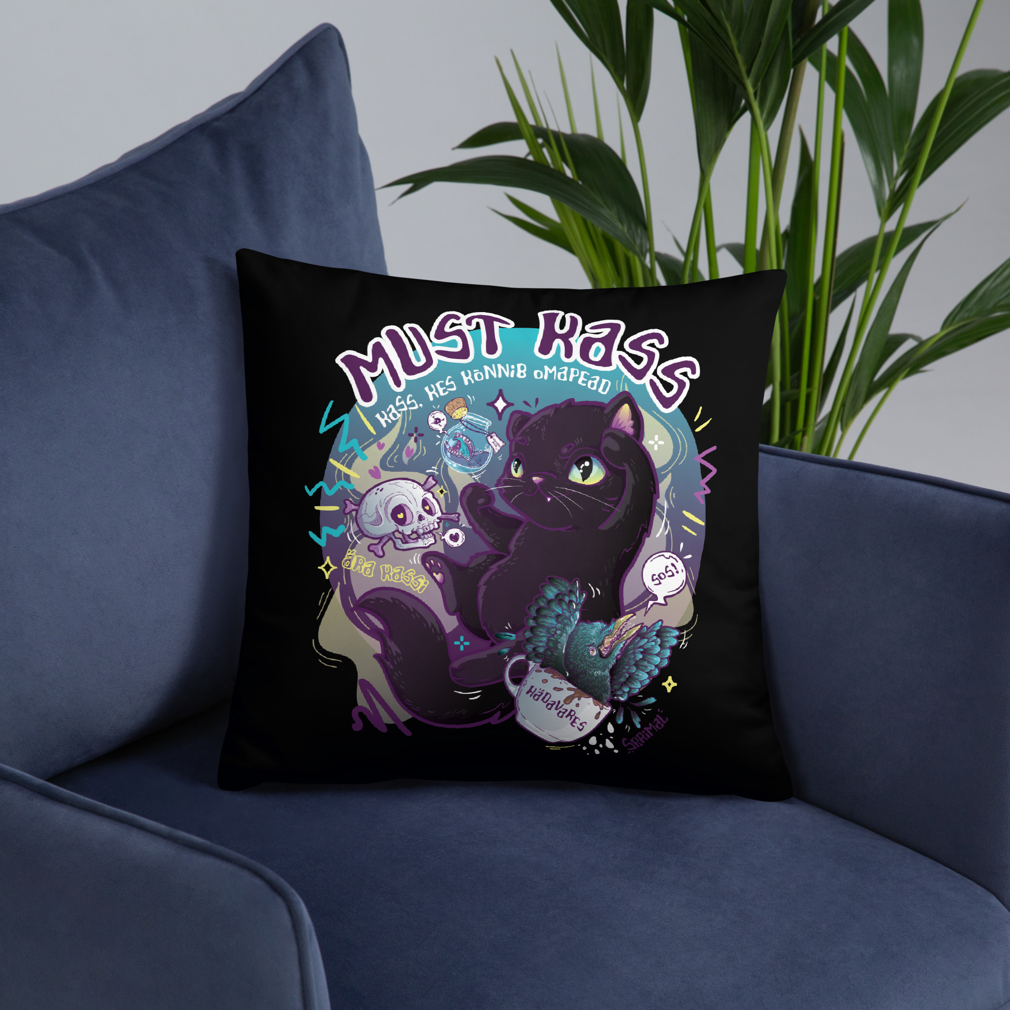 Black Cat Pillow - Image 3
