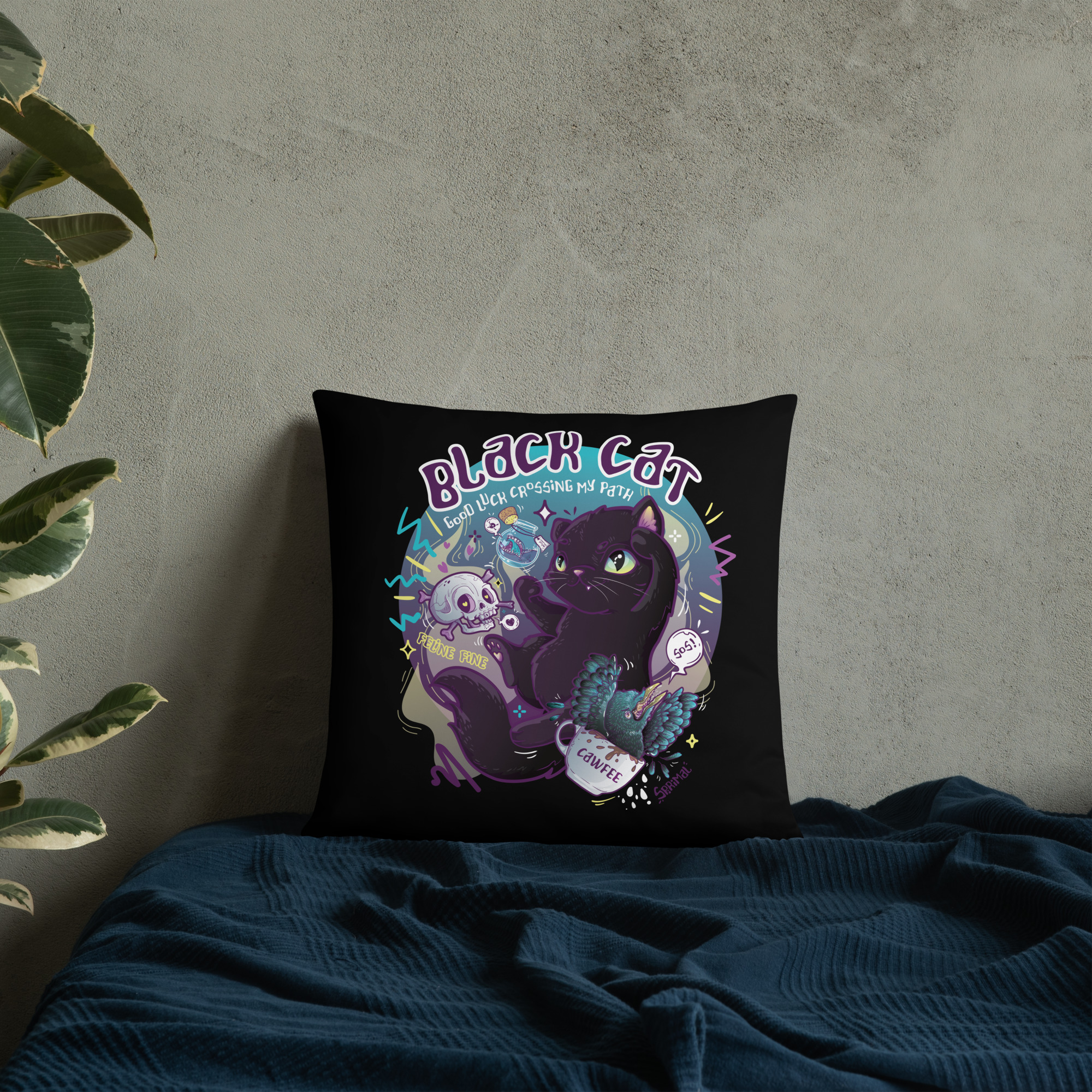 Black Cat Pillow - Image 7