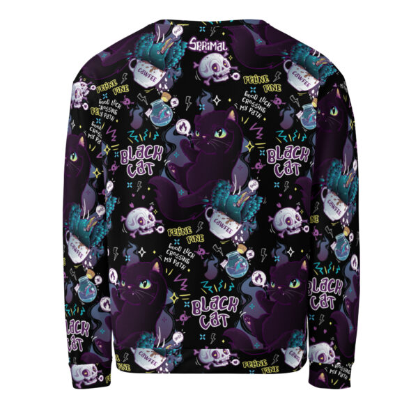 Black Cat Pattern Sweatshirt - Image 10