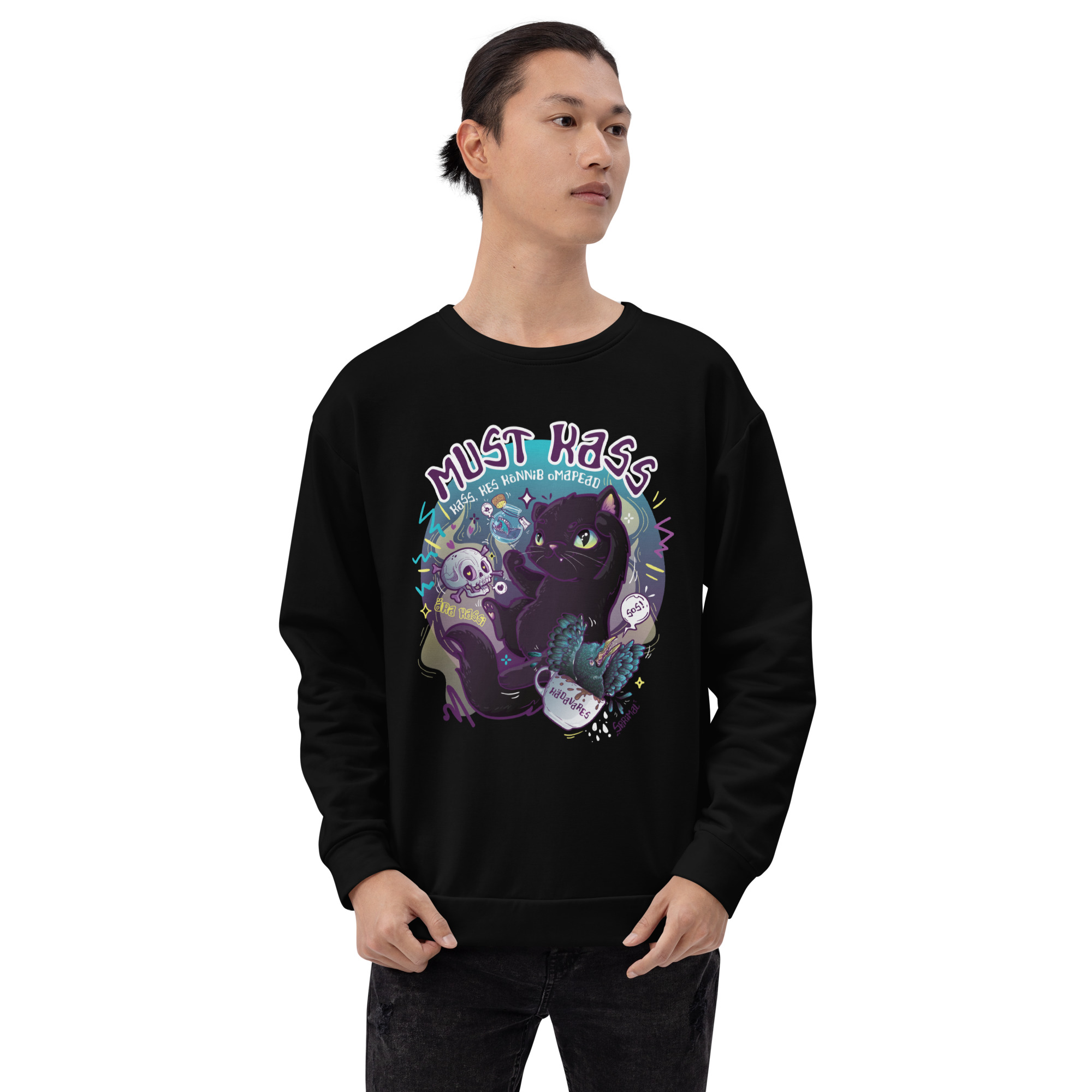 Black Cat Sweatshirt - Image 4