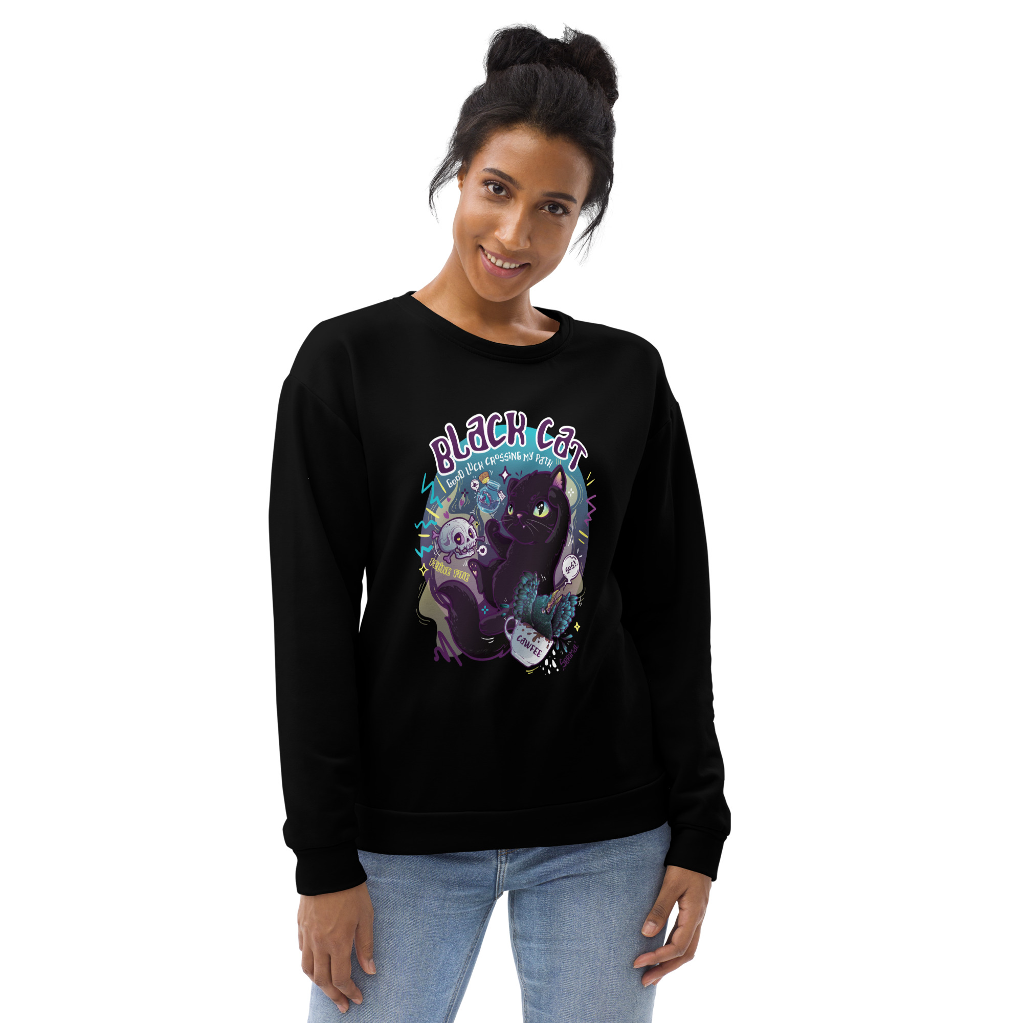 Black Cat Sweatshirt - Image 11