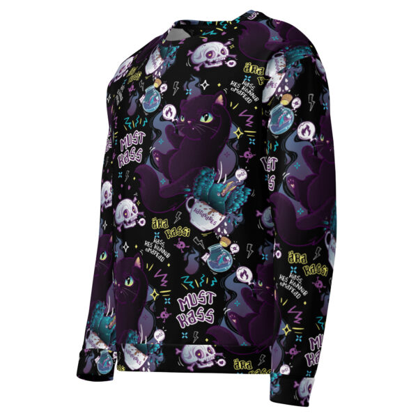 Black Cat Pattern Sweatshirt - Image 3