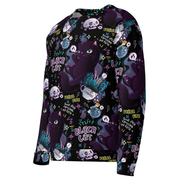 Black Cat Pattern Sweatshirt - Image 11