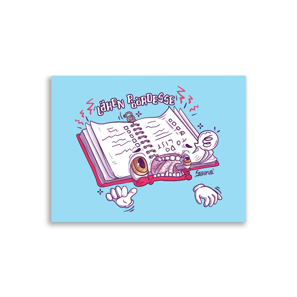 Spiraling notebook poster