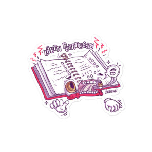 Spiraling notebook sticker