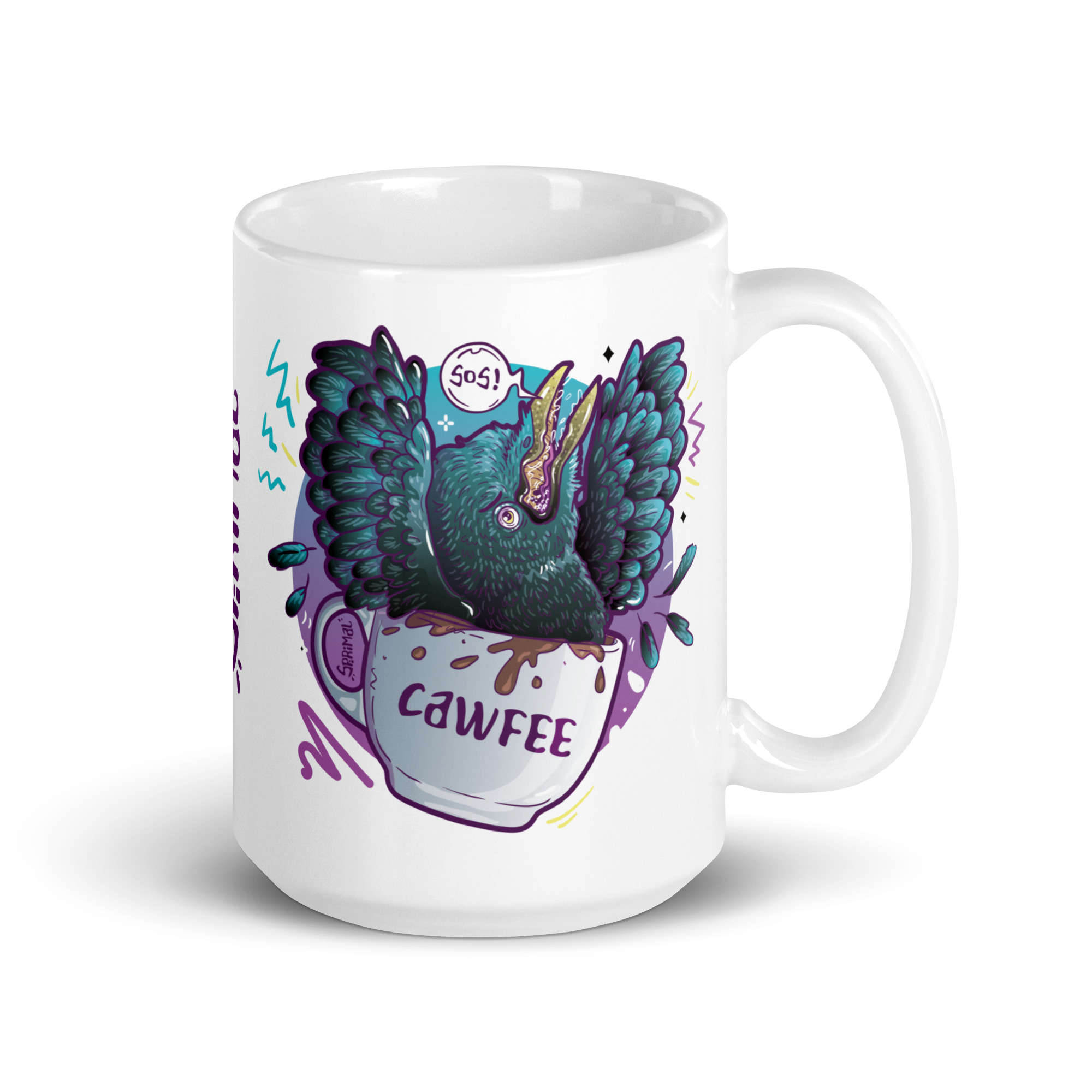 Crow in Distress Mug. Hädavares kruus