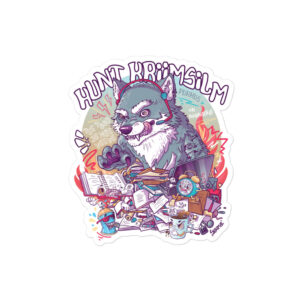 Workaholic Wolf Sticker