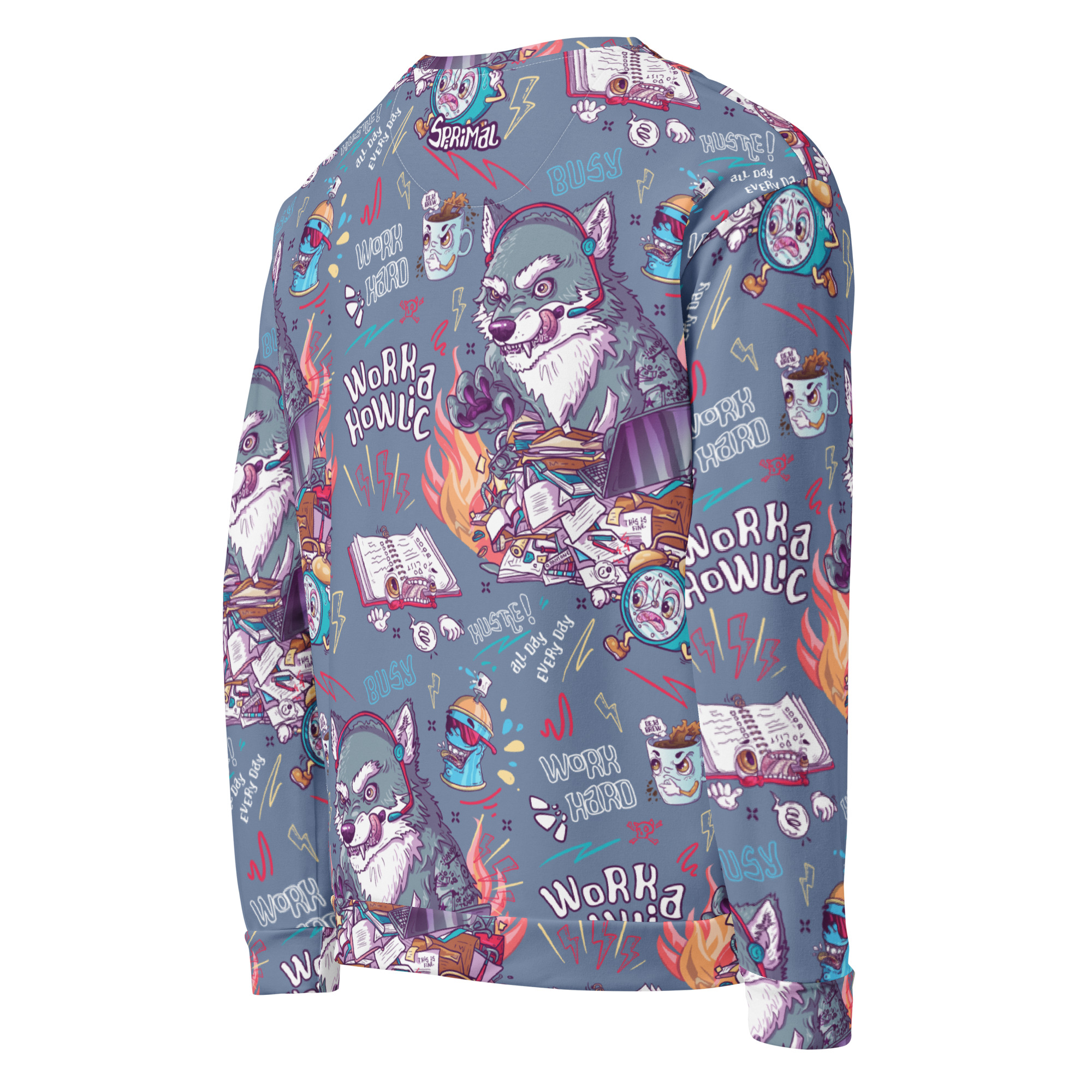 Workaholic Pattern Sweatshirt - Image 11