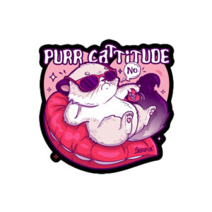 Purr Cattitude Sticker