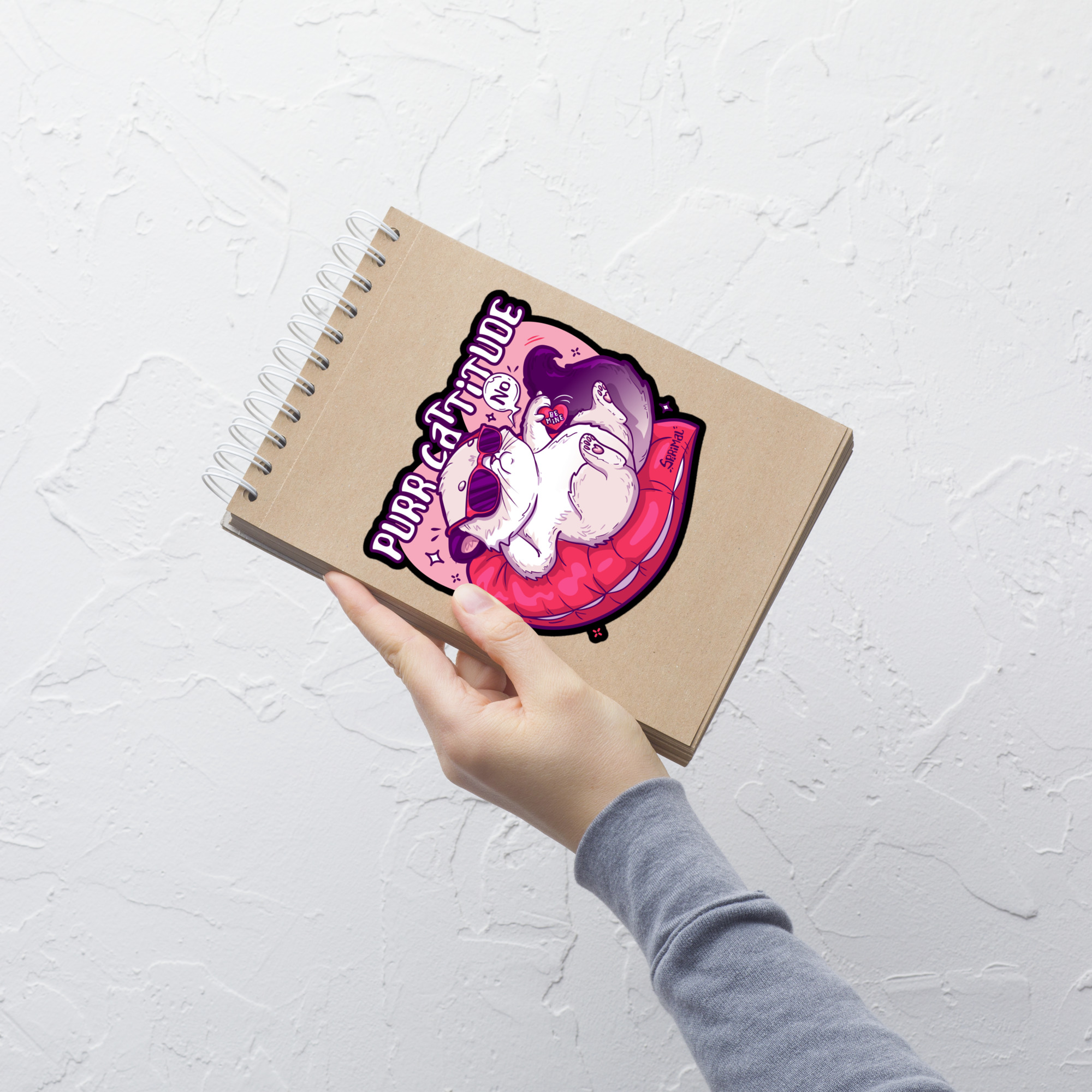 Purr Cattitude Sticker